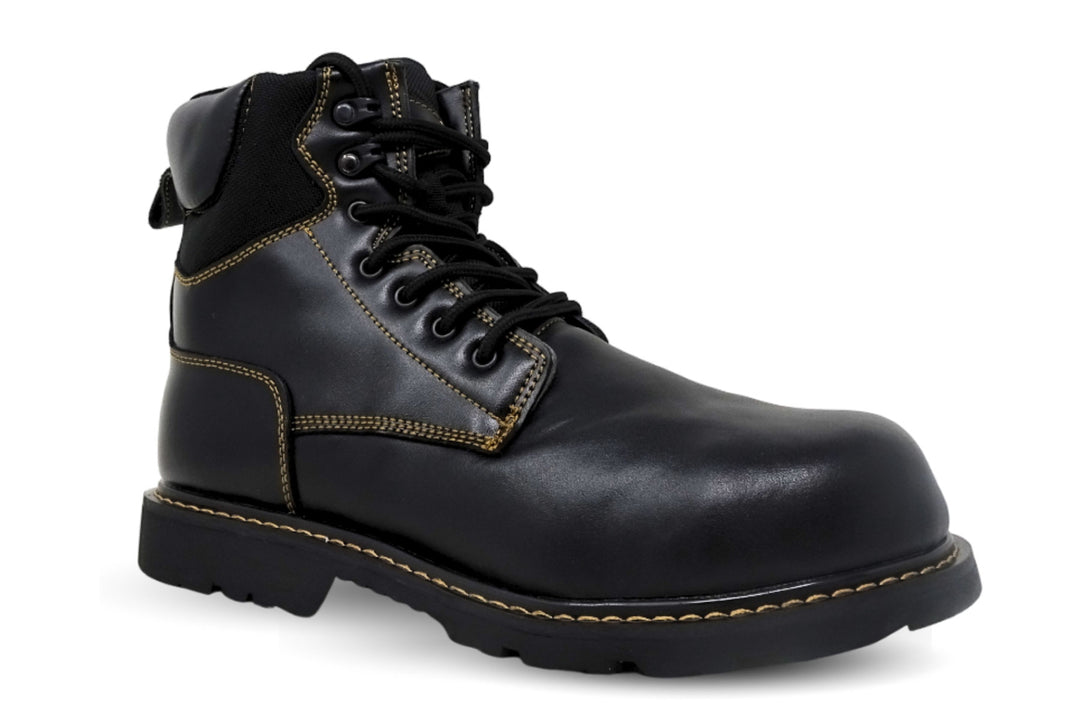 6507 - Fitec Men Oil Resistant Work Boot Black Black