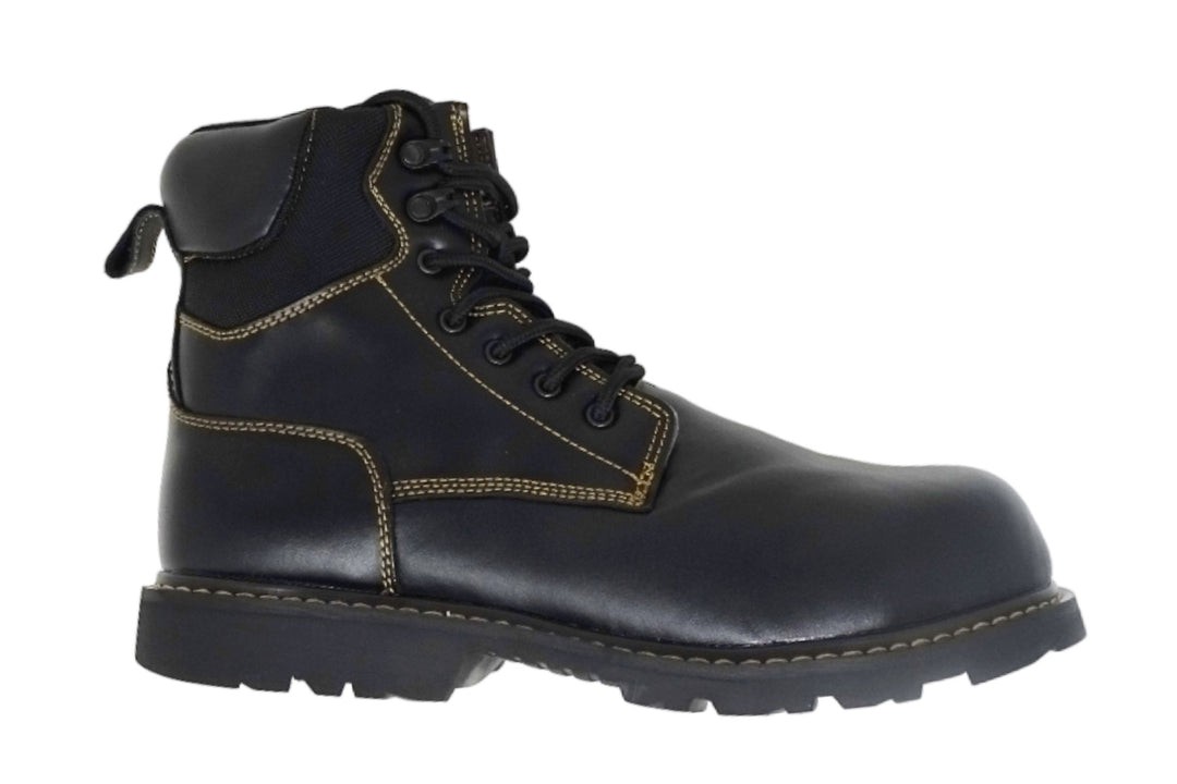 6507 - Fitec Men Oil Resistant Work Boot Black Black