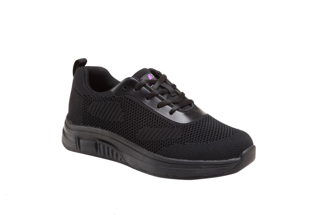 9328 - Fitec Women's Added-Depth Extreme-Light Knitted Walking Shoes Black