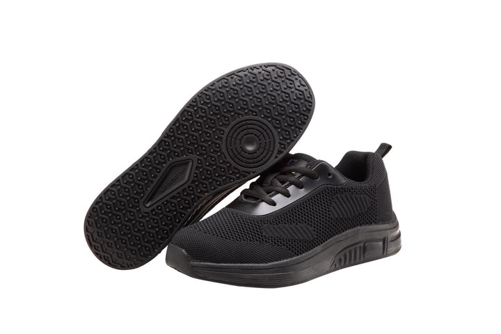 9328 - Fitec Women's Added-Depth Extreme-Light Knitted Walking Shoes Black