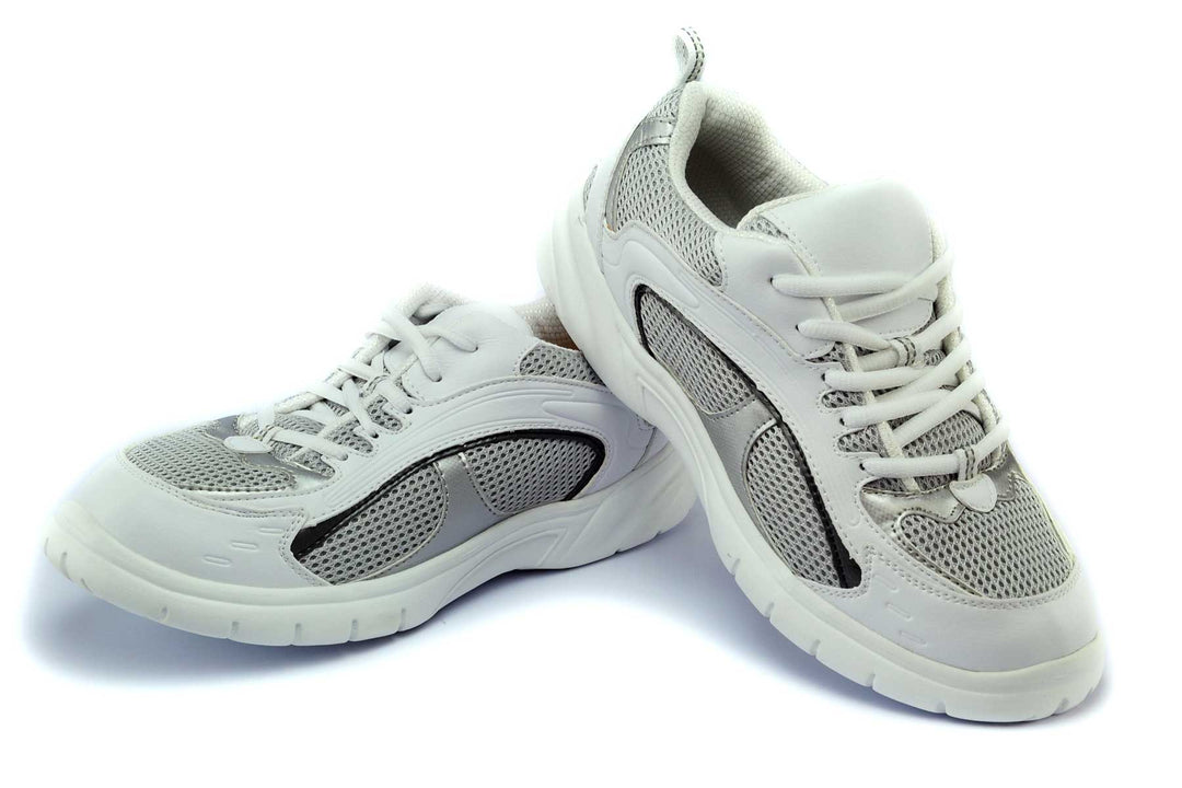 9701-L - Mt.Emey Men's Extra-depth Athletic/Walking Shoes White/Gray