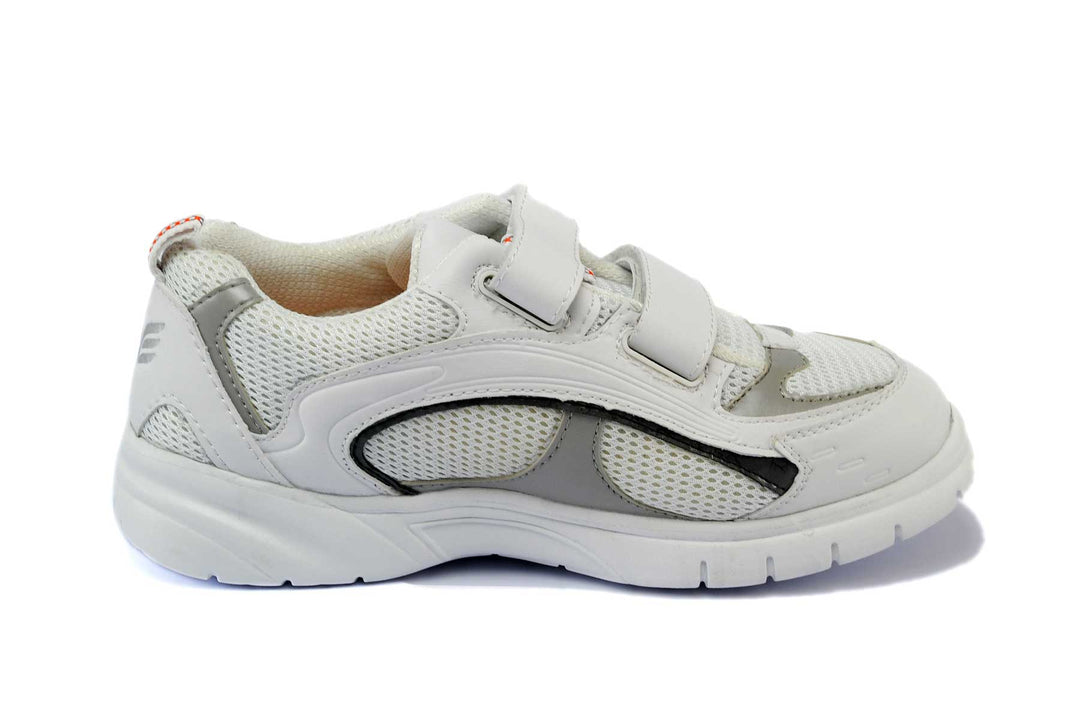 9701-V - Mt.Emey Men's Extra-depth Athletic/Walking Shoes White/Silver