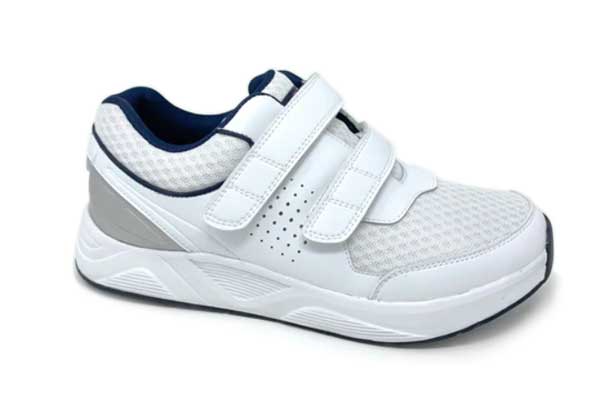 9721 - Fitec Men's Added-Depth Light Mesh Hook and Loop Walking Shoe Black White