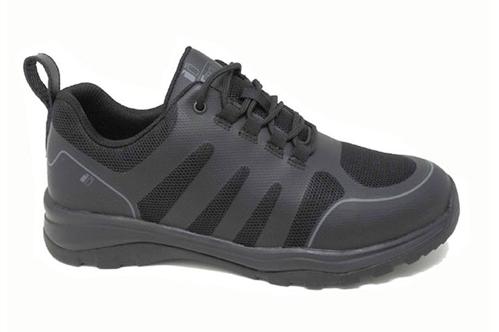 9730-L - Fitec Men's Laces Walking Shoes with Slip Resistant Soles Black