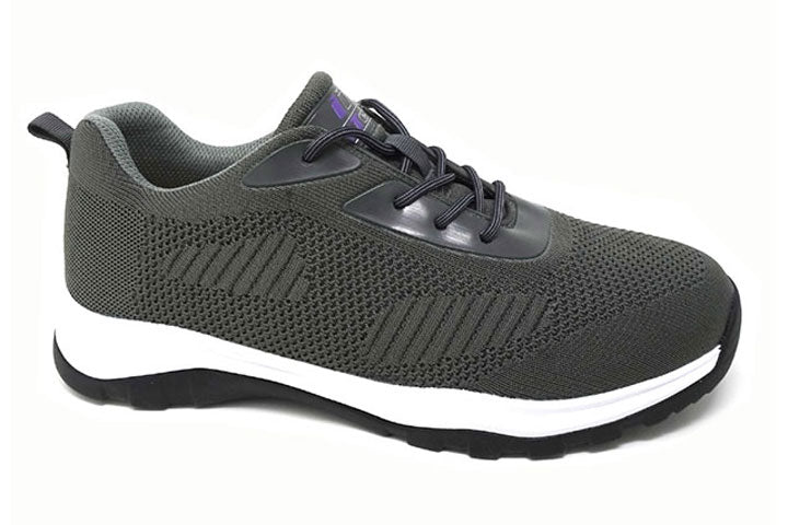 9735-L - Fitec Men's Laces Walking Shoes with Slip Resistant Soles Gray