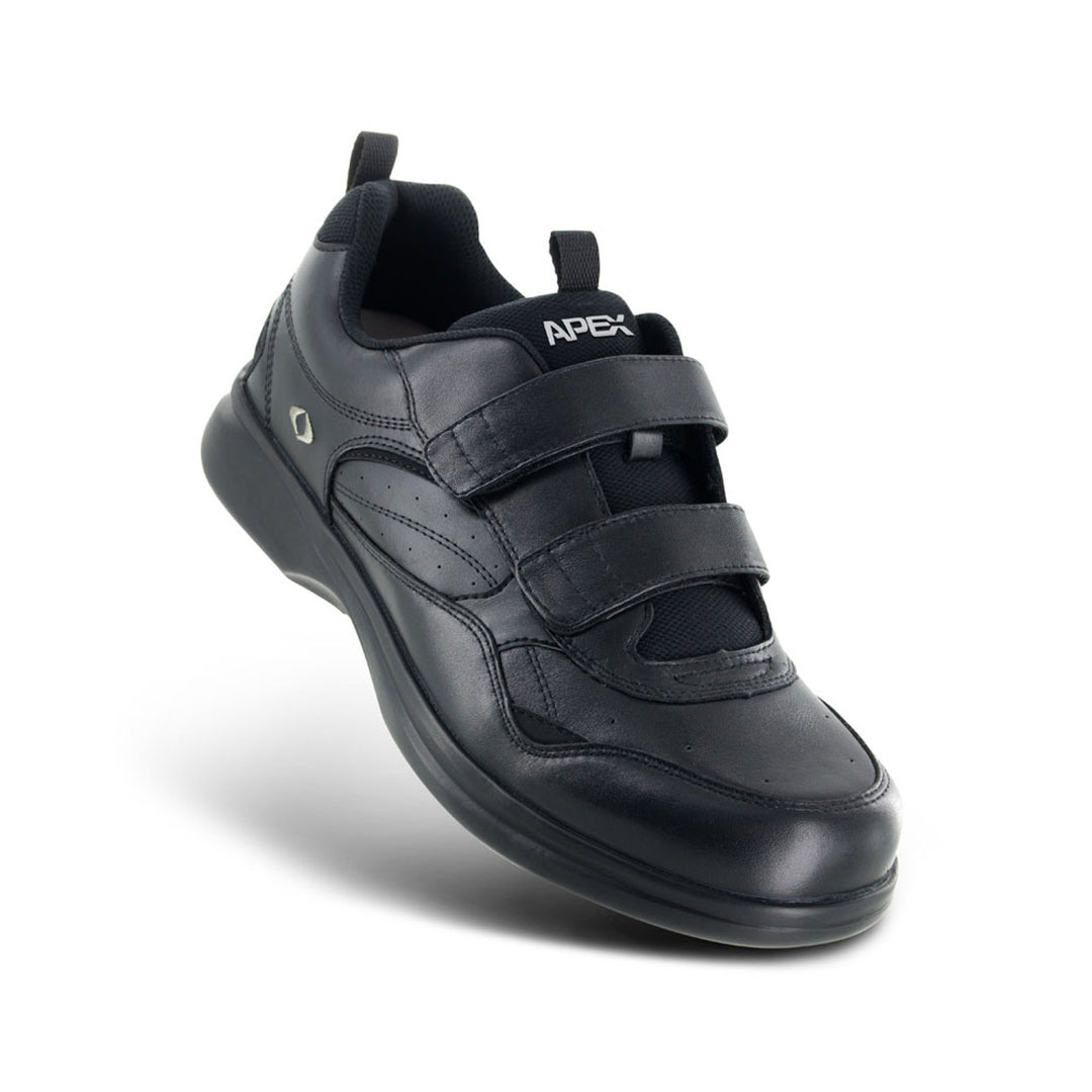 Men's Double Strap Active Walkers Active Shoe - Biomechanical - Black