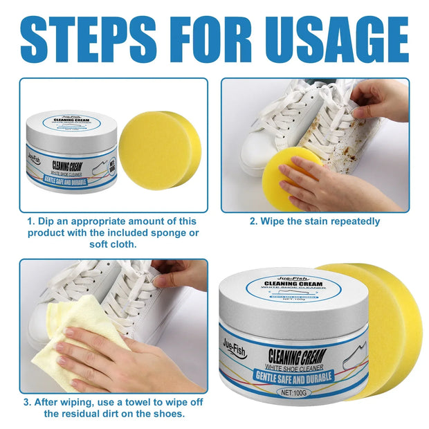 Cleaning Cream with Sponge Multipurpose Cleaning