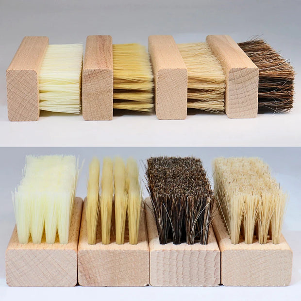 Wood Handle Pig Bristles Shoe Brush