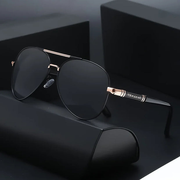 Men's Polarized Metal Frame Sunglasses