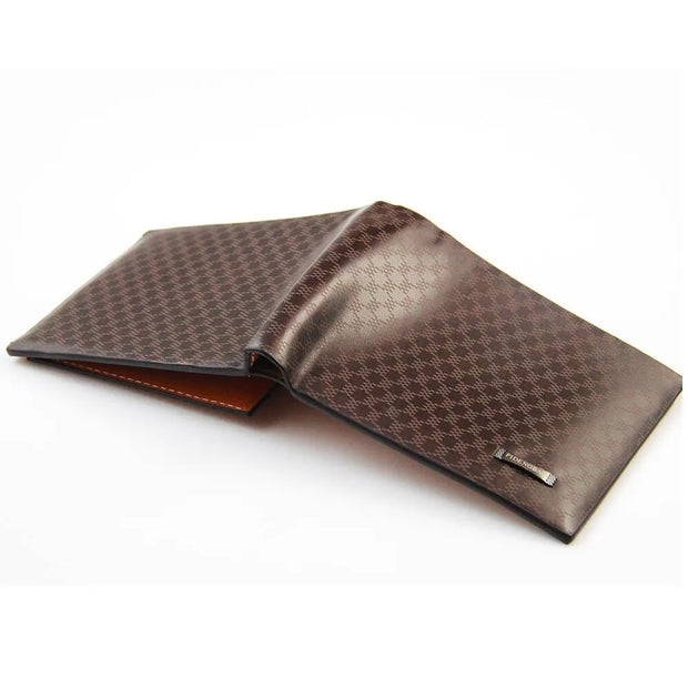 High-Quality Leather Checked Wallet