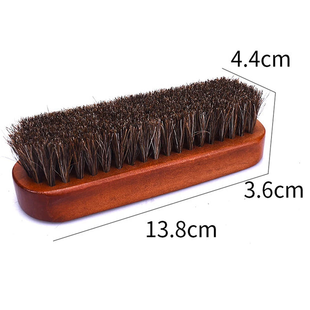 Horsehair Shoe Cleaning Brush - Detailing Tool for Polished Shine