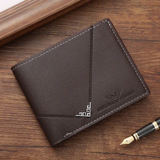 Men's Short Leather Bifold Wallet