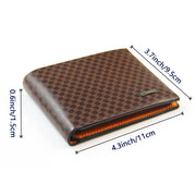 High-Quality Leather Checked Wallet