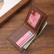 Men's Short Leather Bifold Wallet