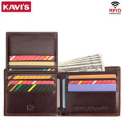 KAVIS Handmade Men's Wallet - Genuine Leather RFID Block