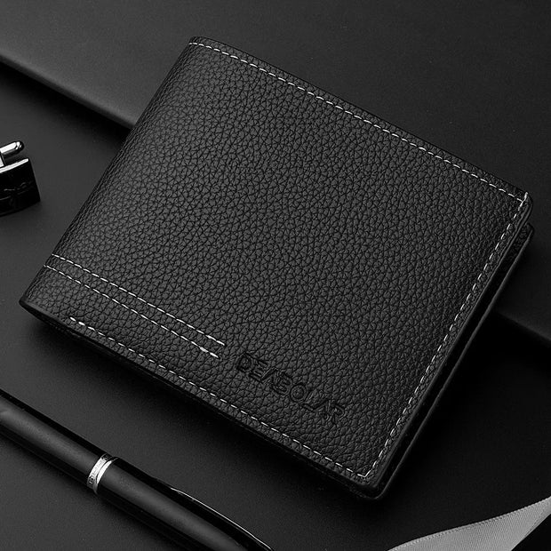 Men's Minimalist Ultra-Thin Wallet - Multi-Slot Leather Design