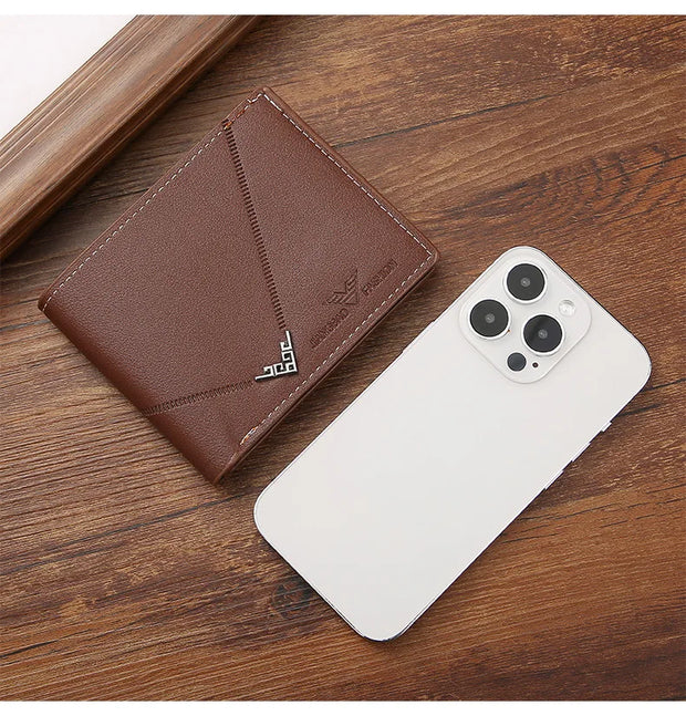 Men's Short Leather Bifold Wallet