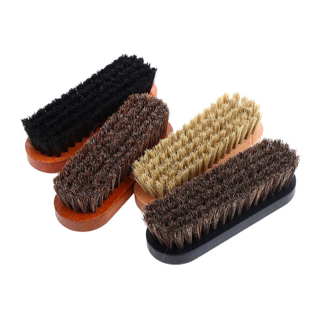 Leather Shoe Care Brush - Horsehair Polishing