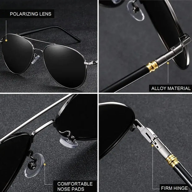 Luxury Aviator Polarized Sunglasses