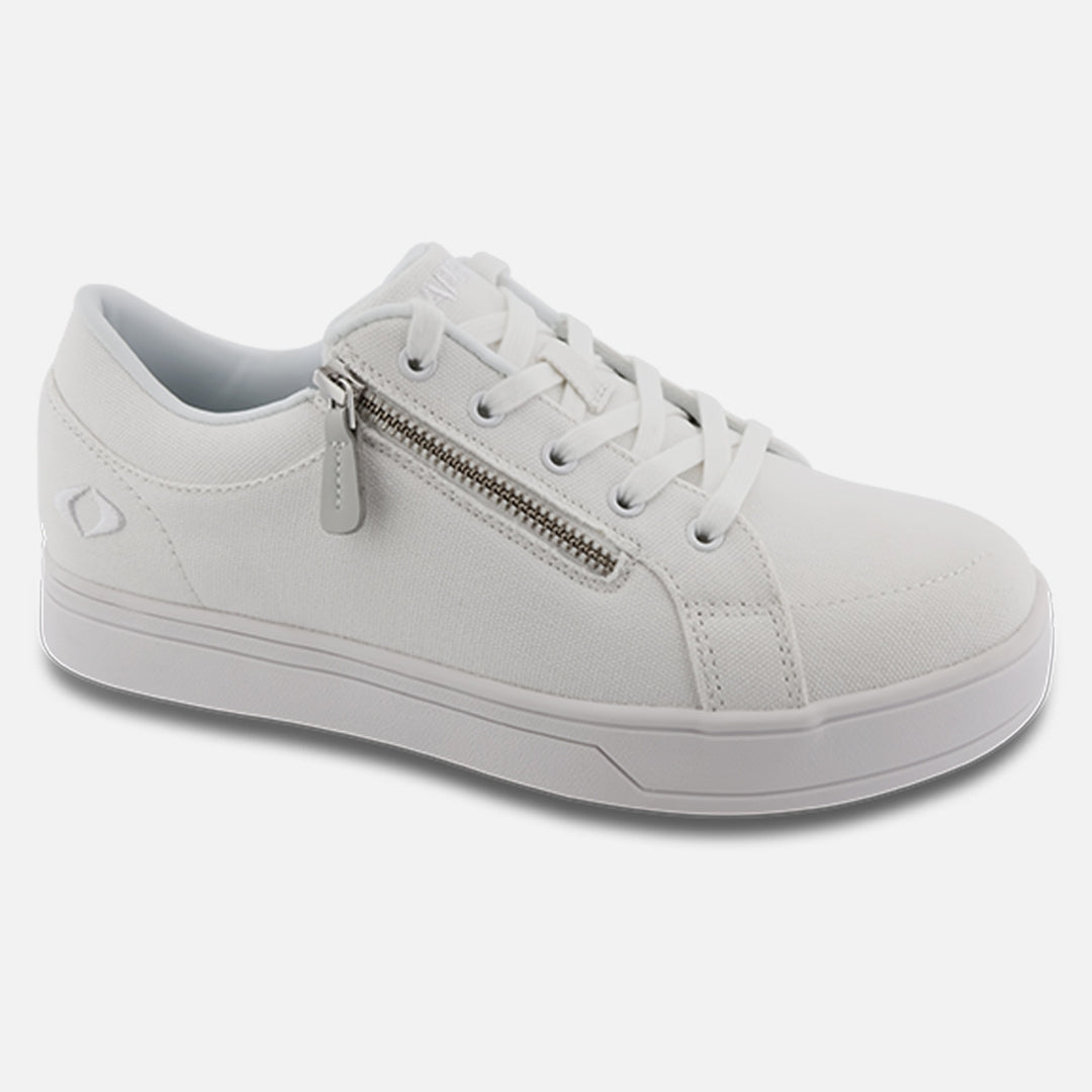 Women's Blutcher Canvas Zip - White