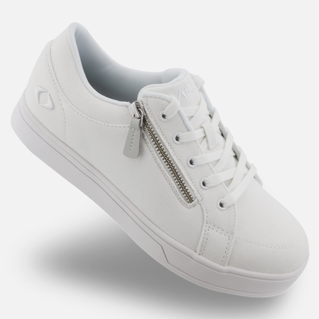 Women's Blutcher Canvas Zip - White