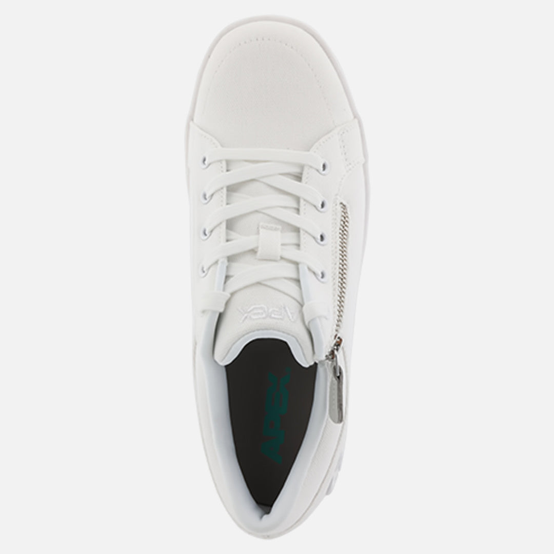 Women's Blutcher Canvas Zip - White