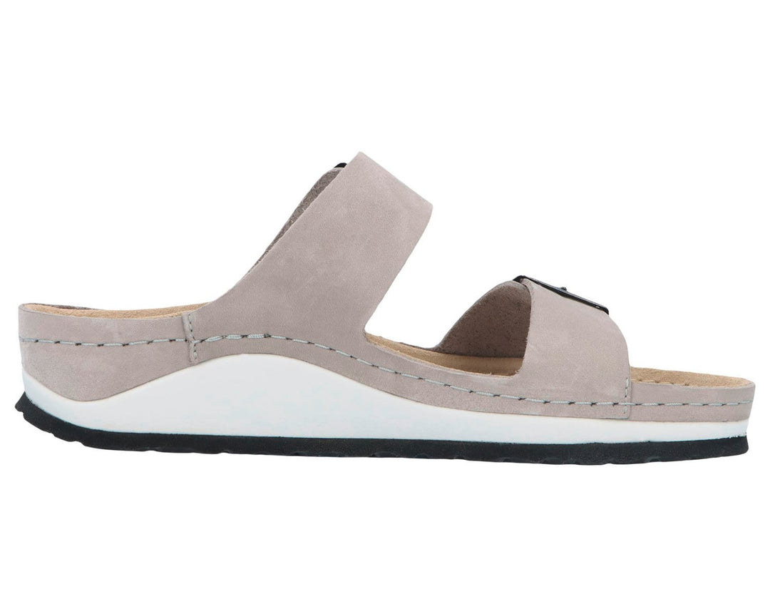 BELINA Light Grey Nubuck Leather