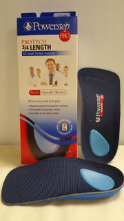 Powerstep Protech - 3/4 Length Orthotic Insole Shoe Inserts 