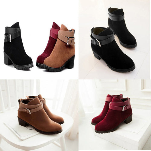 Women's Short Ankle Boots Casual Snow Warm Boots