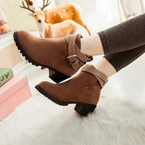 Women's Short Ankle Boots Casual Snow Warm Boots