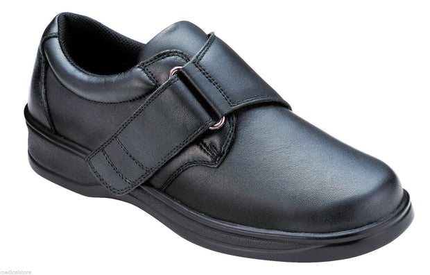 Acadia Black Velcro - Orthofeet -  Casual - Walking Diabetic Shoes  - 810