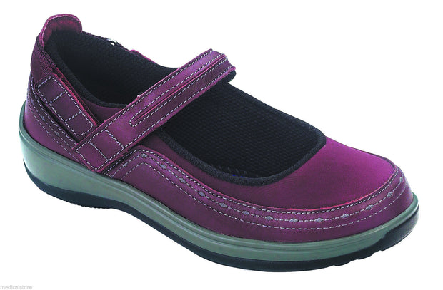 Chickasaw Red - Velcro - Orthofeet - Casual - Mary Jane Diabetic Shoes  - 879