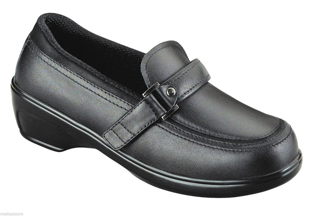 Prospect Park - Black - Orthofeet - Croc - Slip on Loafer - Diabetic Shoes - 812