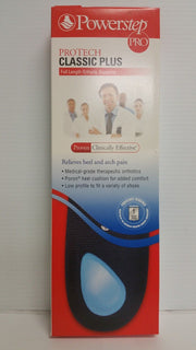 Powerstep Protech Classic Full Length Orthotic Insole Shoe Inserts - Ultra Thin