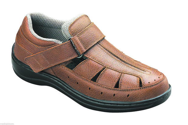 Sarasota Beach - Brown - Orthofeet - Fisherman Sandal - Diabetic Shoes - 874